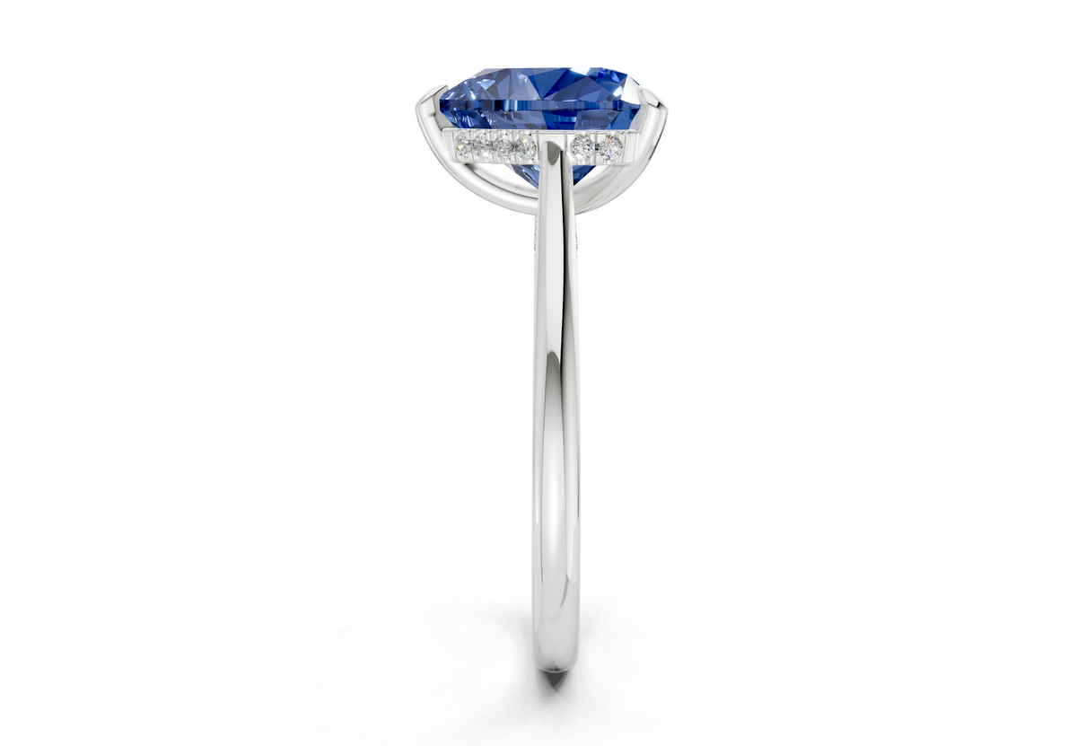 Piper Sapphire Gemstone Solitaire Heart Cut 1.8mm Engagement Ring