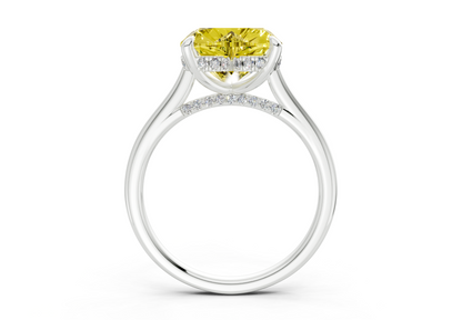 Piper Yellow Diamond Solitaire Heart Cut 2mm Engagement Ring