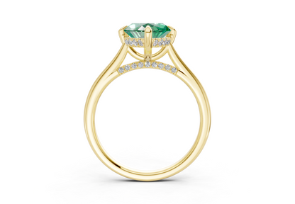 Piper Emerald Gemstone Solitaire Marquise Cut 2.2mm Engagement Ring