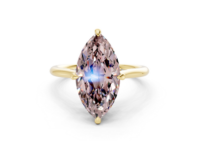 Piper Pink Diamond Solitaire Marquise Cut 2mm Engagement Ring