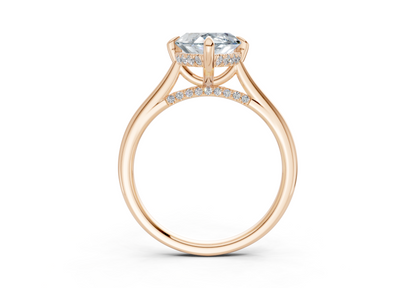 Piper Blue Diamond Solitaire Marquise Cut 2.2mm Engagement Ring