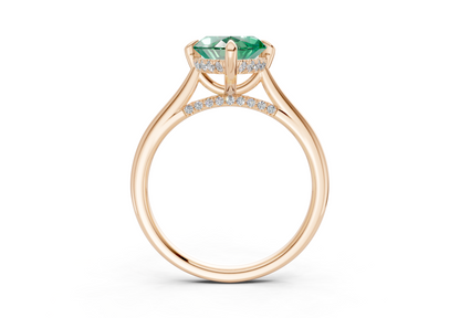 Piper Emerald Gemstone Solitaire Marquise Cut 2.2mm Engagement Ring