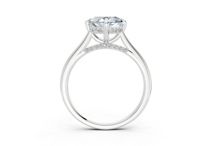 Piper Blue Diamond Solitaire Marquise Cut 2.2mm Engagement Ring