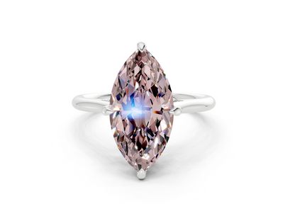 Piper Pink Diamond Solitaire Marquise Cut 2.2mm Engagement Ring