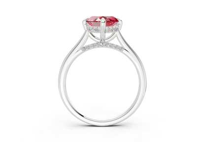 Piper Ruby Gemstone Solitaire Marquise Cut 2.2mm Engagement Ring