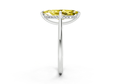Piper Yellow Diamond Solitaire Marquise Cut 2.2mm Engagement Ring