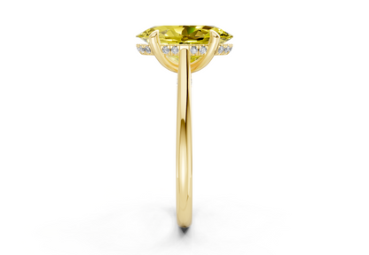 Piper Yellow Diamond Solitaire Oval Cut 2mm Engagement Ring