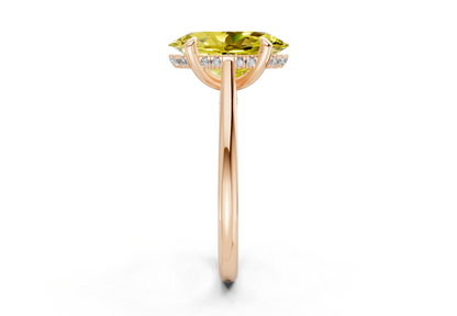 Piper Yellow Diamond Solitaire Oval Cut 2mm Engagement Ring