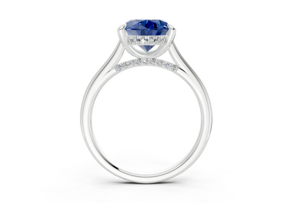 Piper Sapphire Gemstone Solitaire Oval Cut 2.3mm Engagement Ring