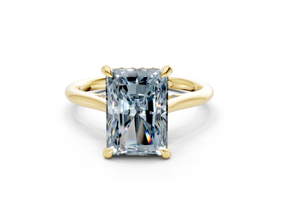 Piper Blue Diamond Solitaire Radiant Cut 2mm Engagement Ring