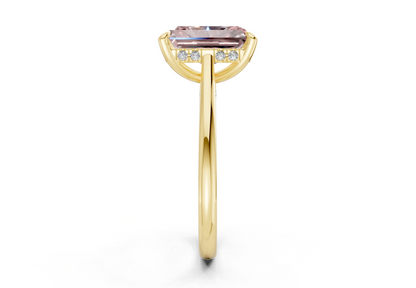 Piper Pink Diamond Solitaire Radiant Cut 2.2mm Engagement Ring