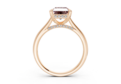Piper Pink Diamond Solitaire Radiant Cut 2.2mm Engagement Ring