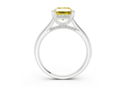 Piper Yellow Diamond Solitaire Radiant Cut 1.8mm Engagement Ring