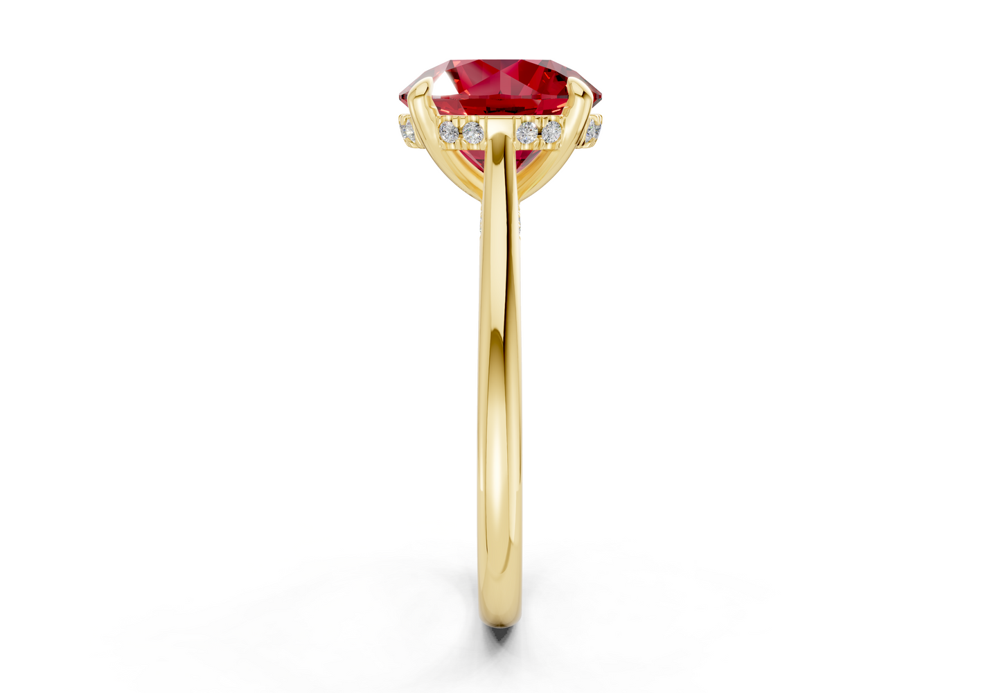 Piper Ruby Gemstone Solitaire Round Cut 1.8mm Engagement Ring
