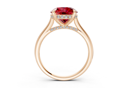 Piper Ruby Gemstone Solitaire Round Cut 1.8mm Engagement Ring