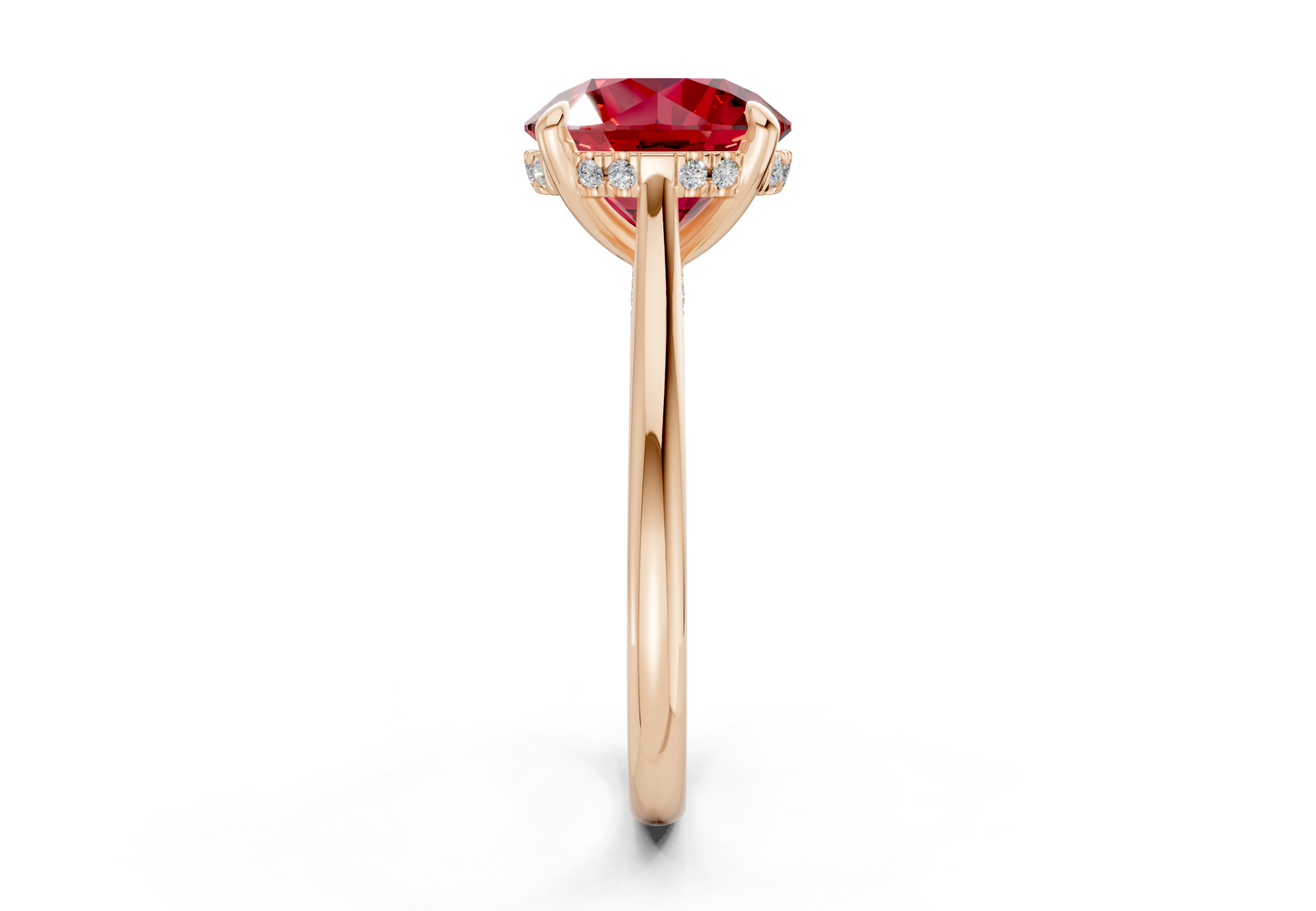 Piper Ruby Gemstone Solitaire Round Cut 1.8mm Engagement Ring