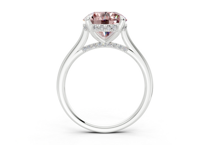Piper Pink Diamond Solitaire Round Cut 2.3mm Engagement Ring