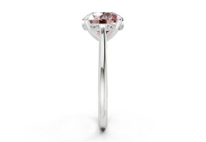 Piper Pink Diamond Solitaire Round Cut 2.3mm Engagement Ring