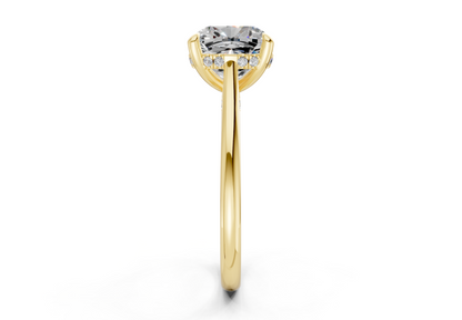 Piper Diamond Solitaire Cushion Squareuare Cut 2mm Engagement Ring