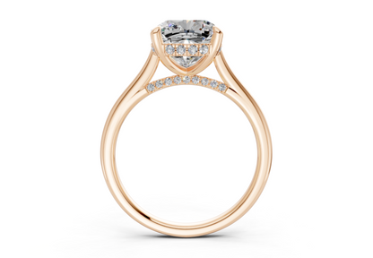 Piper Diamond Solitaire Cushion Squareuare Cut 2mm Engagement Ring