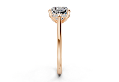 Piper Diamond Solitaire Cushion Squareuare Cut 2mm Engagement Ring