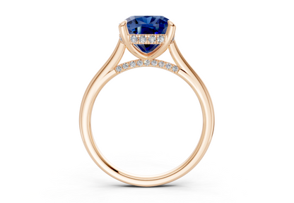 Piper Sapphire Gemstone Solitaire Cushion Squareuare Cut 2.3mm Engagement Ring