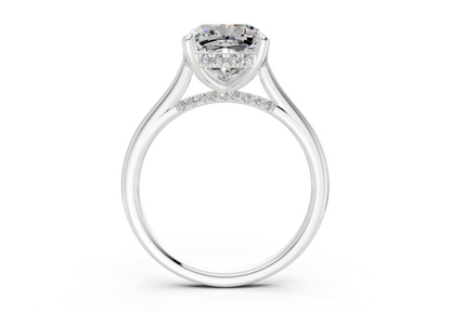 Piper Diamond Solitaire Cushion Squareuare Cut 2mm Engagement Ring