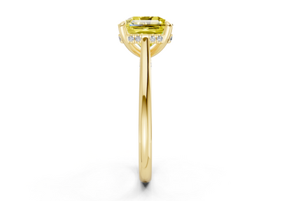 Piper Yellow Diamond Solitaire Radiant Squareuare Cut 2mm Engagement Ring