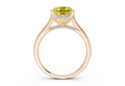 Piper Yellow Diamond Solitaire Radiant Squareuare Cut 2mm Engagement Ring