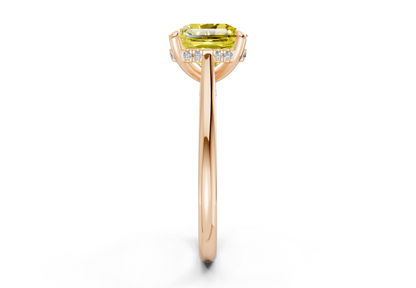 Piper Yellow Diamond Solitaire Radiant Squareuare Cut 2mm Engagement Ring
