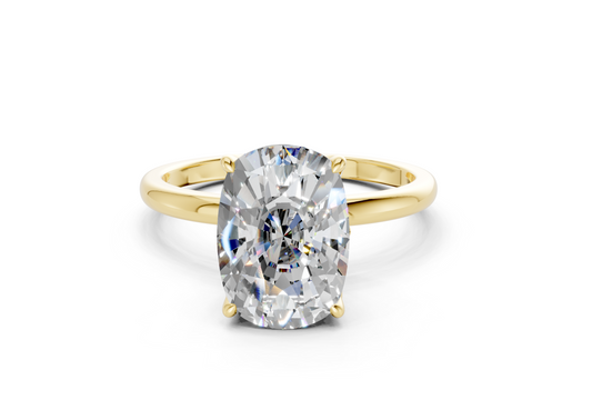 Skye Diamond Solitaire Elongated Cushion Cut 1.8mm Engagement Ring