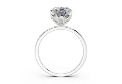 Skye Diamond Solitaire Oval Cut 1.8mm Engagement Ring
