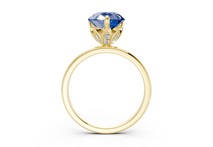 Skye Sapphire Gemstone Solitaire Pear Cut 1.8mm Engagement Ring