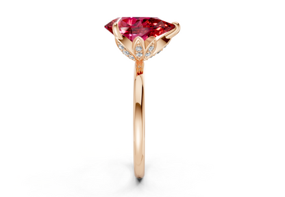 Skye Ruby Gemstone Solitaire Pear Cut 1.8mm Engagement Ring