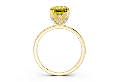 Skye Yellow Diamond Solitaire Radiant Cut 1.8mm Engagement Ring