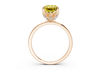 Skye Yellow Diamond Solitaire Radiant Cut 1.8mm Engagement Ring