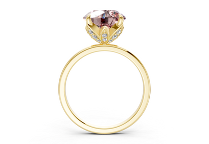 Skye Pink Diamond Solitaire Round Cut 1.8mm Engagement Ring