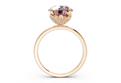 Skye Pink Diamond Solitaire Round Cut 1.8mm Engagement Ring