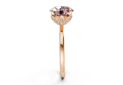 Skye Pink Diamond Solitaire Round Cut 1.8mm Engagement Ring