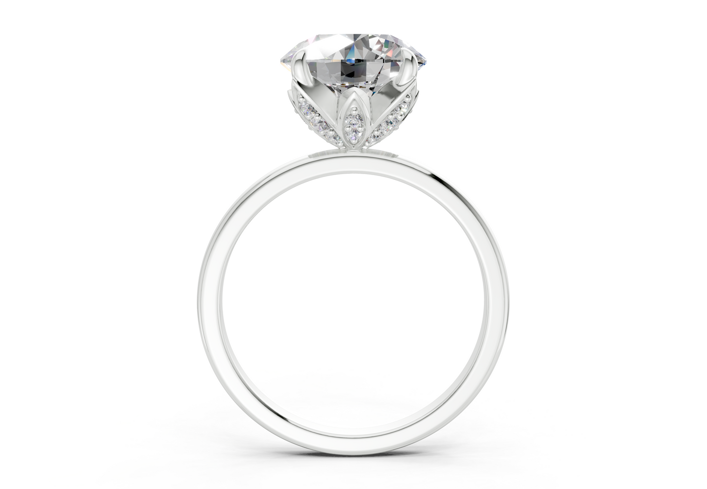 Skye Diamond Solitaire Round Cut 1.8mm Engagement Ring