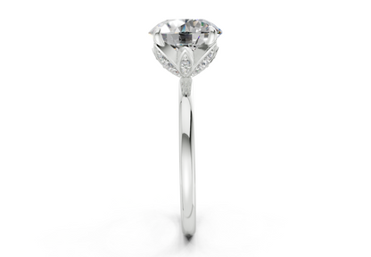 Skye Diamond Solitaire Round Cut 1.8mm Engagement Ring