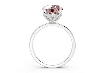 Skye Pink Diamond Solitaire Round Cut 1.8mm Engagement Ring