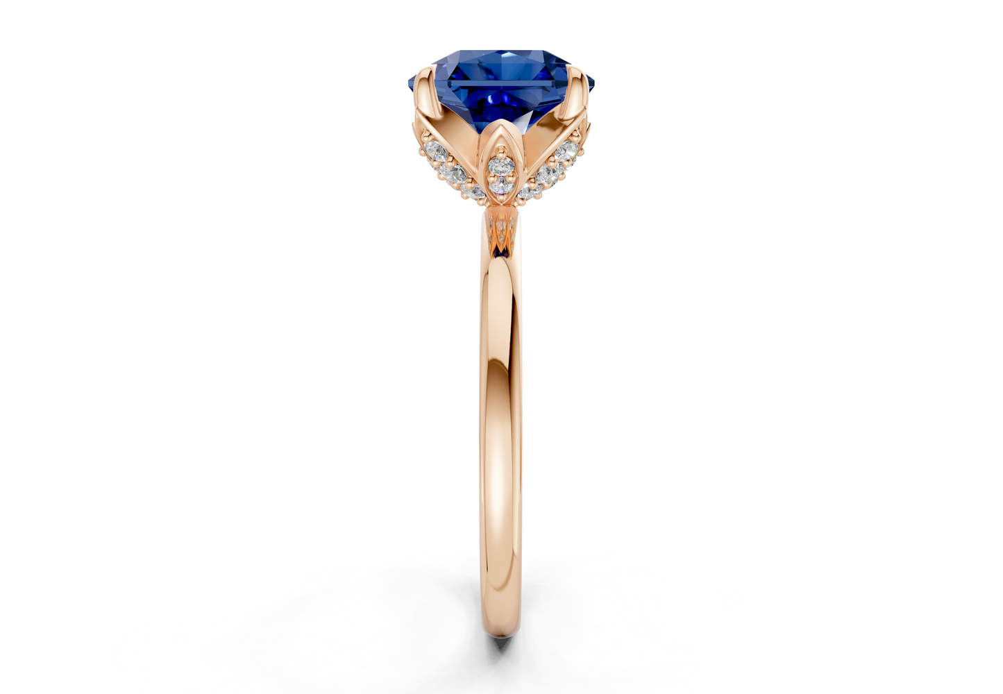Skye Sapphire Gemstone Solitaire Radiant Squareuare Cut 1.8mm Engagement Ring