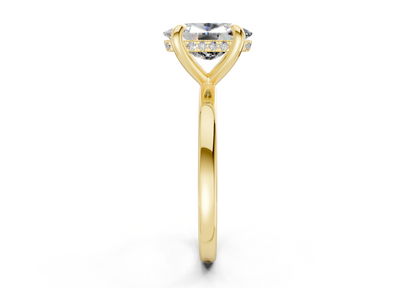 Solstice Diamond Solitaire Elongated Cushion Cut 2.3mm Engagement Ring