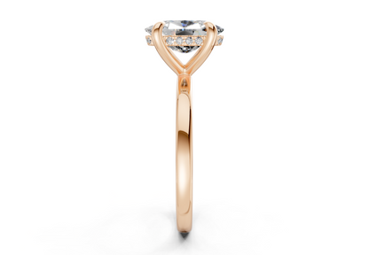 Solstice Diamond Solitaire Elongated Cushion Cut 2.3mm Engagement Ring