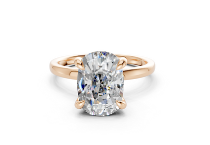 Solstice Diamond Solitaire Elongated Cushion Cut 2.3mm Engagement Ring