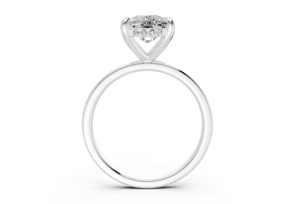 Solstice Diamond Solitaire Elongated Cushion Cut 2.3mm Engagement Ring