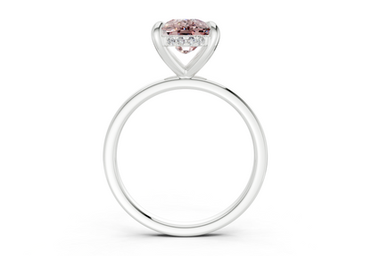 Solstice Pink Diamond Solitaire Elongated Cushion Cut 1.8mm Engagement Ring