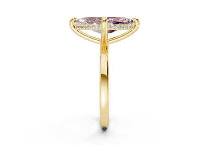 Solstice Pink Diamond Solitaire Marquise Cut 2mm Engagement Ring