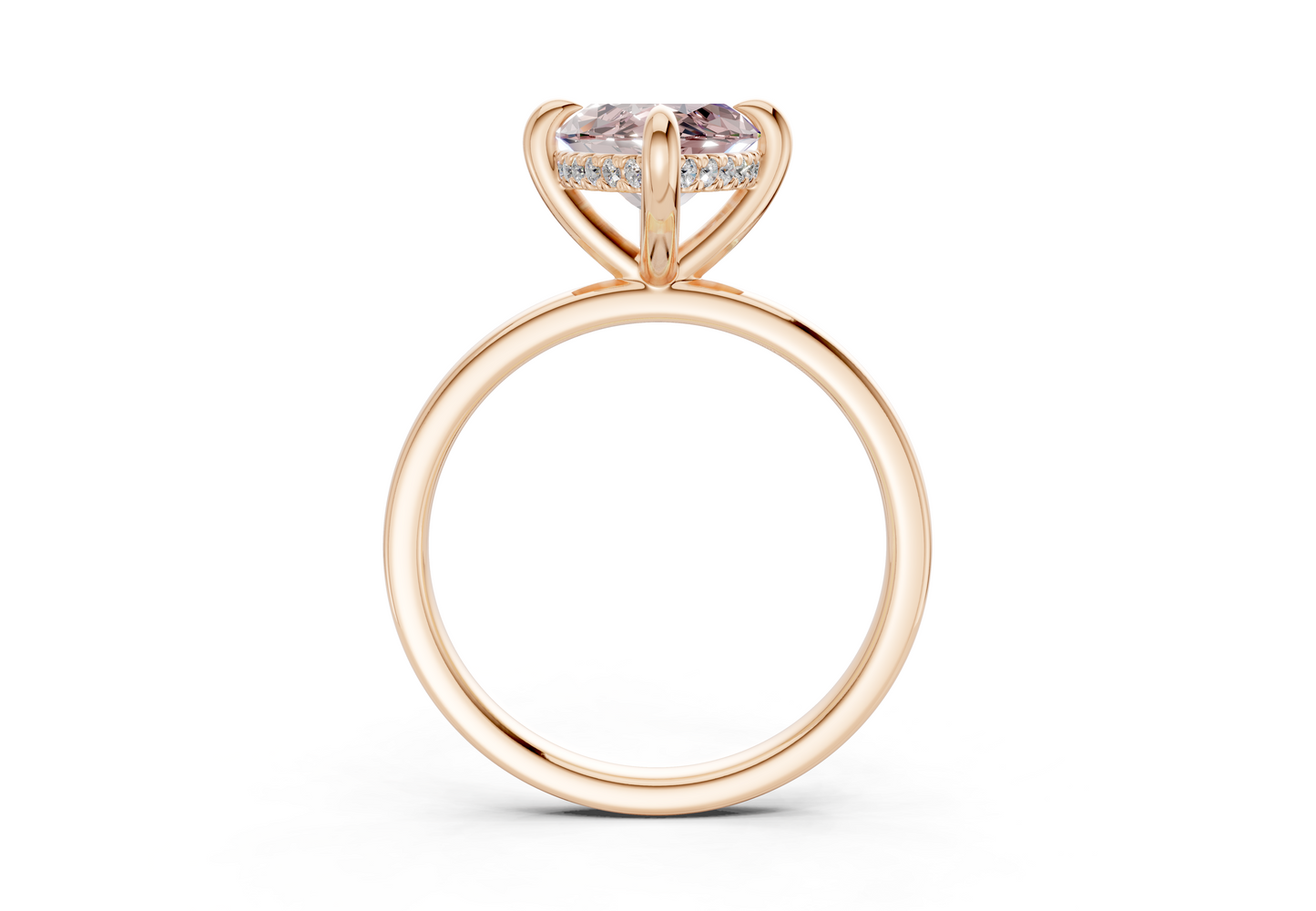 Solstice Pink Diamond Solitaire Marquise Cut 2mm Engagement Ring